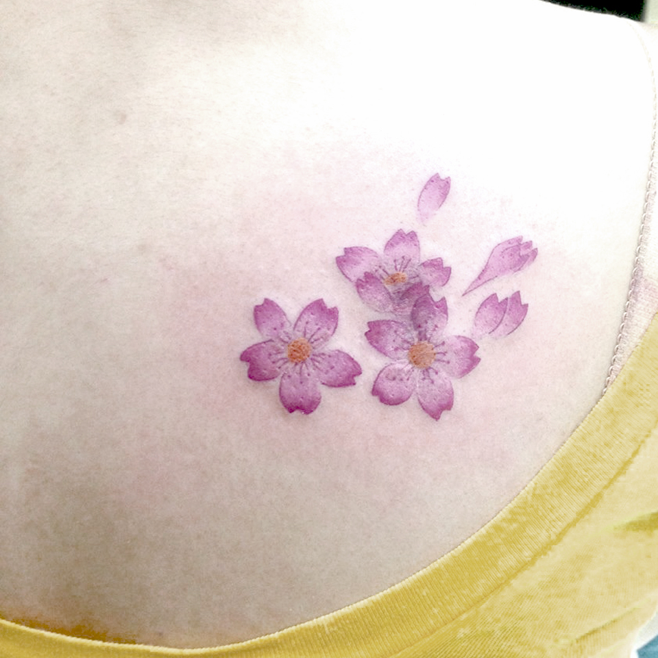 cherry blossom Singapore Gurkha Tattoo Family